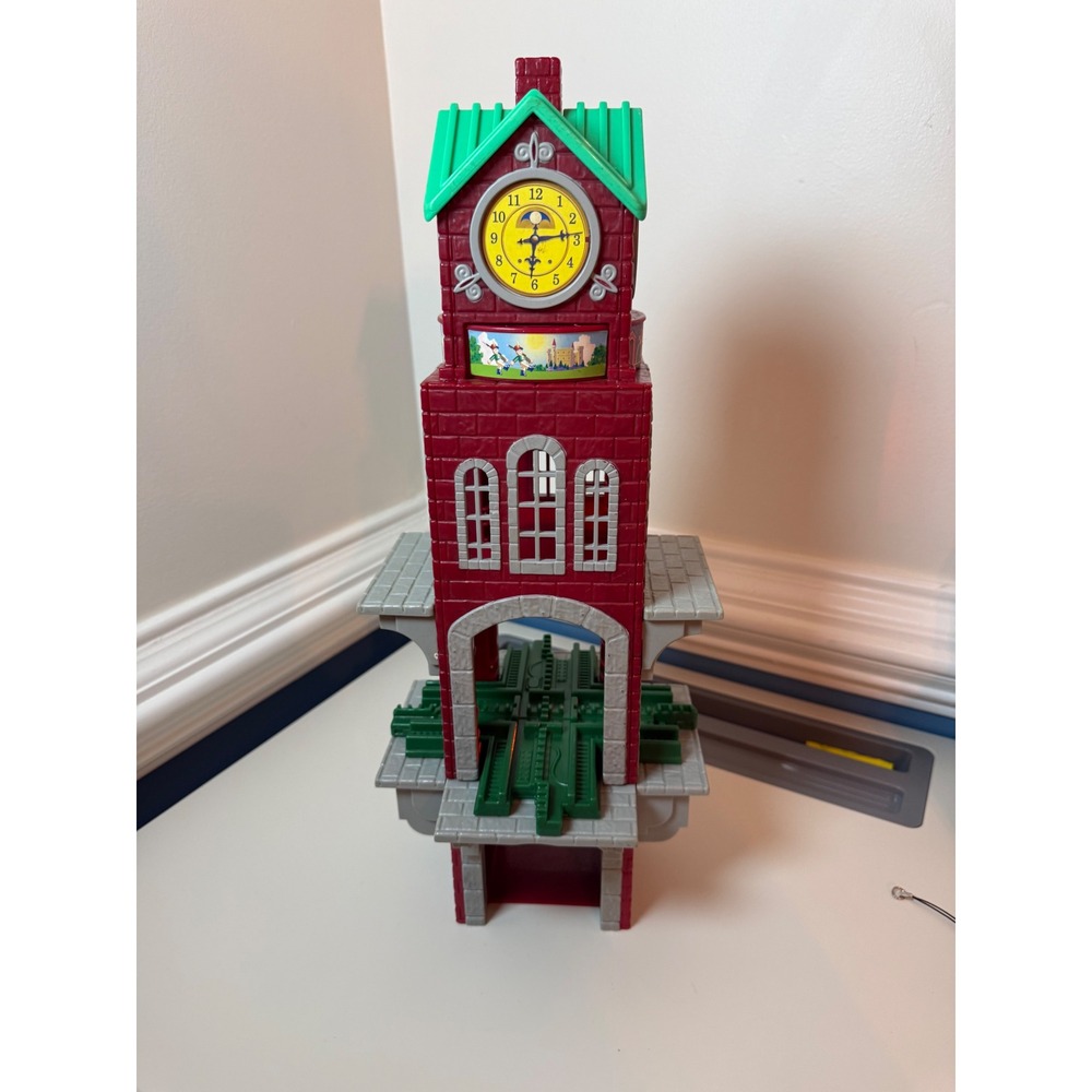 Fisher-Price GeoTrax Clock Tower Kids OS Red Lights and Sounds Train Accessory